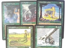 Green MTG Vintage Lot 8 Giant Caterpillar Harvest Wurm Hail Storm Gift of the Wo