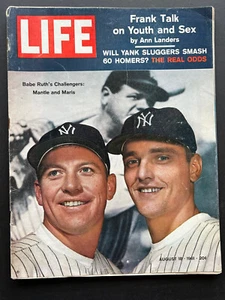 1961 LIFE Magazine ~ MickeyMantle / Roger Maris ~ No Label ~ Newsstand Copy - Picture 1 of 2