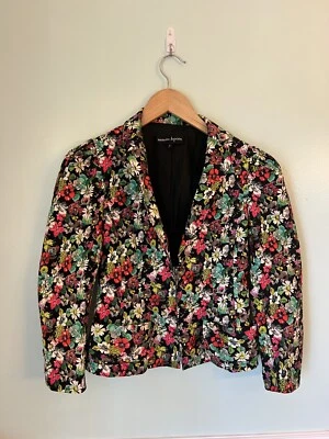 NANETTE LEPORE 0 Chaqueta Blazer Floral Cremallera Frontal Foto 1 de 4