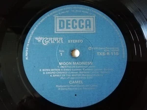 CAMEL - MOONMADNESS (Record only) .            LP. - Picture 1 of 3