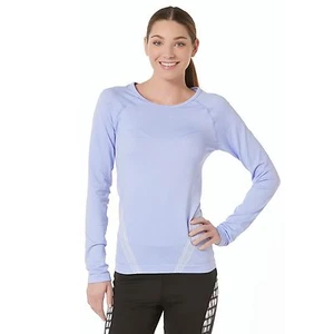 Everlast Women's Seamless Athletic Shirt Long Sleeve Faraway Blue Size LARGE - Picture 1 of 2