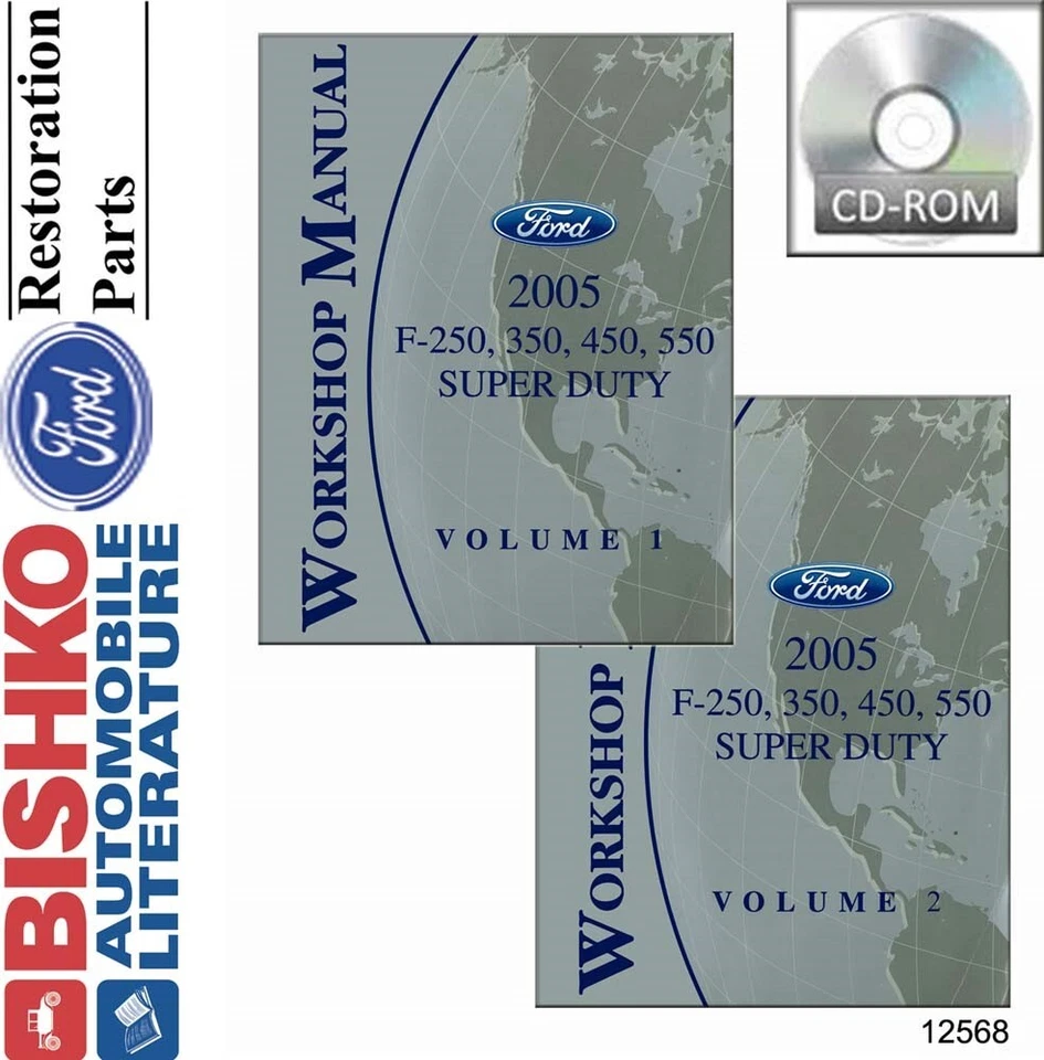 Ford F250-F550 Super Duty 2005 manual de reparación de taller CD Foto 1 de 1