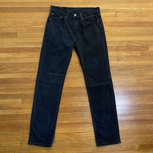 Pantalones de mezclilla Levi's 514 para hombre 29x32 negros calce recto elásticos cremallera cinco bolsillos - Imagen 1 de 17