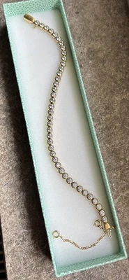 Pierre Lang Tennisarmband goldfarben Zirkonia - Bild 1 von 2