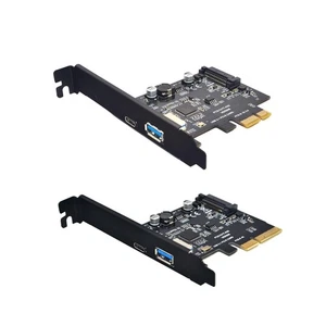 Pci-e to USB 3.1 10 Gbps Type A+Type C Expansion Card Accessories Easy to - Picture 1 of 11