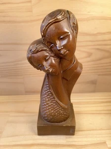 LOVERS ENTANGLEMENT “Brown” Gorgeous Carved People Decorative Wooden Ornament - Picture 1 of 15