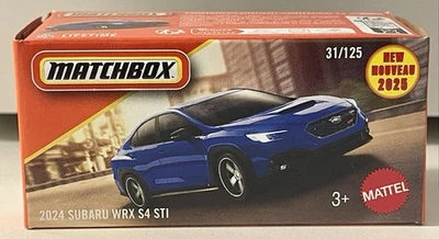 NEW MATCHBOX 2025 POWER GRAB - 2024 SUBARU WRX S4 STI - #31/125 - BLUE - SEALED - Image 1 of 2