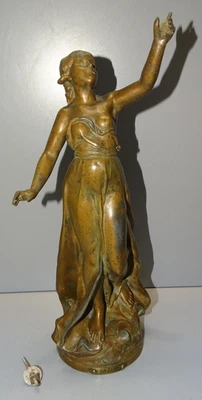 -ANCIEN SUJET REGULE LA PAIX par ROUSSEAU pour PENDULE GARNITURE DE CHEMINEE  D - Photo 1/4