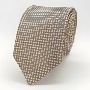 Robert Talbott Best of Class Silk Tie Beige White Geometric Nordstrom - Picture 1 of 8