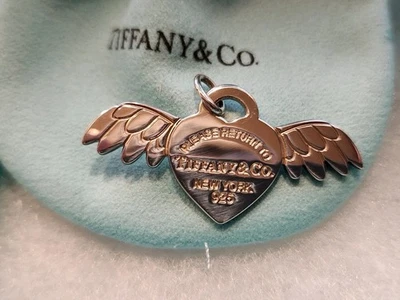 Tiffany & Co. Sterling Silver Pendant Return to Angel Heart Wings SOLD AS IS - Image 1 of 4