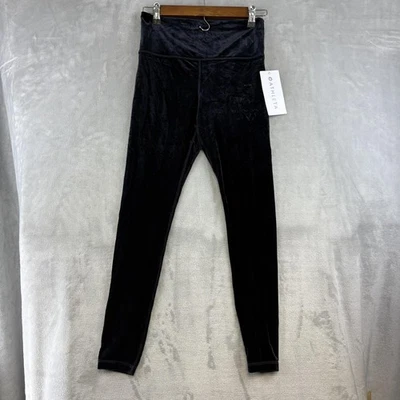 Pantalones Athleta Mujer Pequeños Negros Elation Ultra Alto Terciopelo Calzas Ajustadas Foto 1 de 4