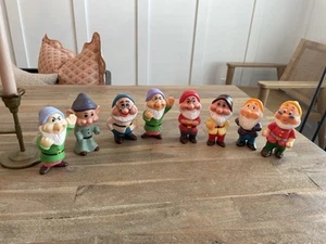 8 Vintage Disney Snow White & Seven 7 Dwarfs 5” Squeeze Toy Hong Kong - Picture 1 of 15