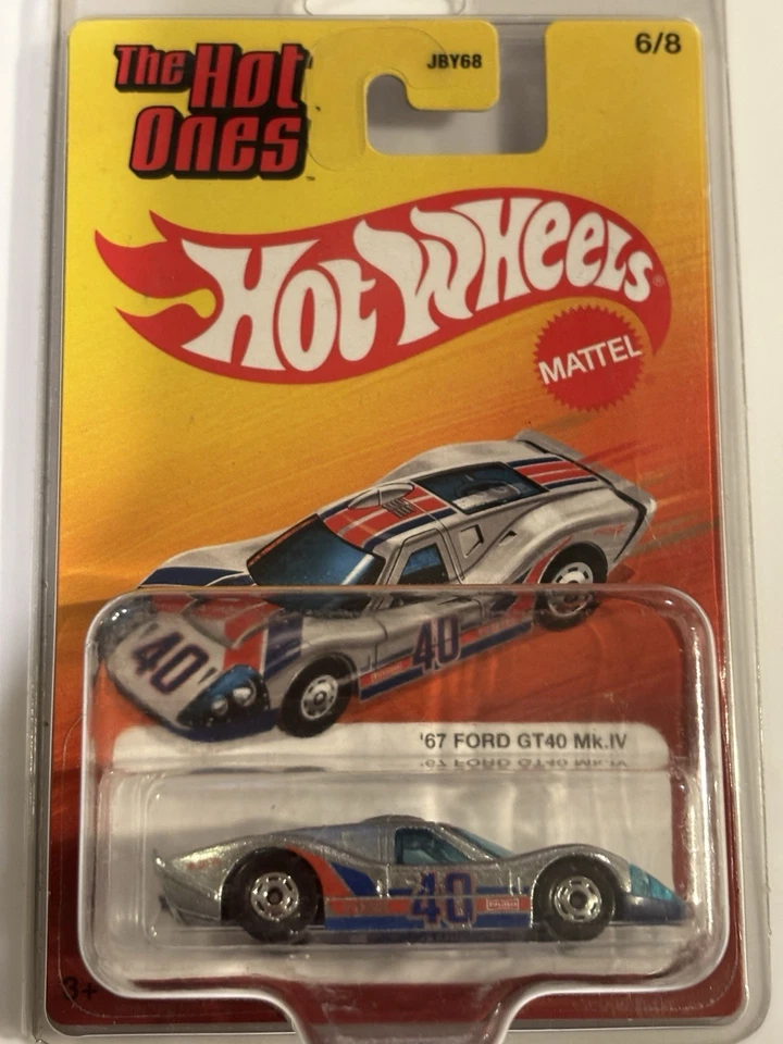 NUEVO 2025 Hot Wheels The Hot Ones '67 Ford GT40 MK.IV plateado en protector  Foto 1 de 3