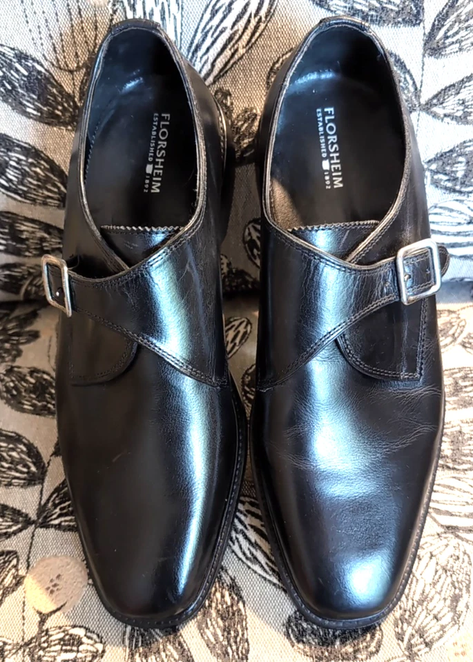 男式正装鞋 Florsheim Sorrento Monk 系带一脚蹬。  10 D 码 — 第 1/4 张图片