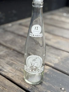 Vintage ACL Soda POP Bottle POKAGON of ANGOLA, IND - 12 oz - Picture 1 of 4