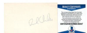 TARJETA DE ÍNDICE RICH CHILES METS/ASTROS FIRMADA 3X5 BECKETT #G62317 - Imagen 1 de 2