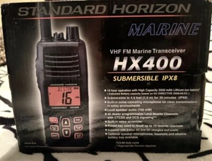 HX400IS Submersible 5W VHF Marine Radio Transceiver Walkie Talkie with Mic NIB - Picture 1 of 7