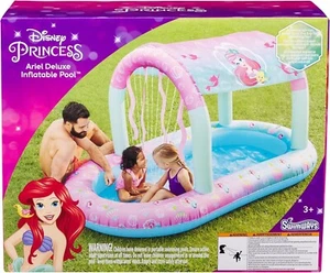 Swimways Disney Princess Ariel Water Castle Deluxe Inflatable Pool, above Gro... - Picture 1 of 5