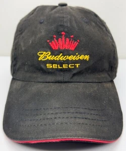 Vintage 1990’s Budweiser Select Beer StrapBack Hat Bar Cap Crown Logo Brew READ - Picture 1 of 17