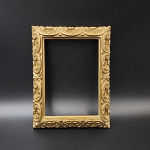 Vintage Syroco / Homeco Style Gold Ornate Picture Frame Plastic No Glass - Picture 1 of 10