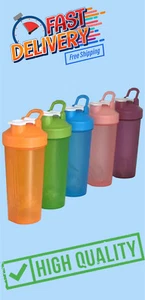 Protein Shaker Bottle Classic 20 oz. 5 Pack!!Workout Fitness Powder Mixer Cup - Picture 1 of 4