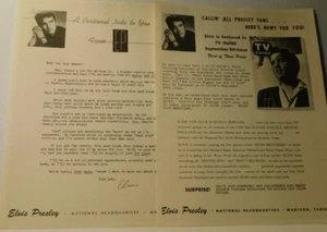 Elvis Presley Repro Fan Club Letters 2 pieces - Picture 1 of 1