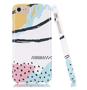 Funda abstracta blanca y amarilla para iPhone 7/8 Plus - Imagen 1 de 4