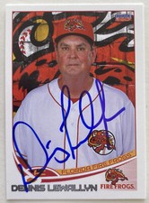 DENNIS LEWALLYN SIGNED 2017 CHOICE MiLB #28 FLORIDA FIRE FROGS AUTO