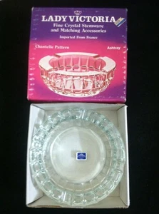 NEW LADY VICTORIA CRYSTAL ASHTRAY CHANTELLE PATTERN - Picture 1 of 7