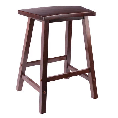 Katashi Fan Shape Counter Stool; Walnut - Image 1 of 4