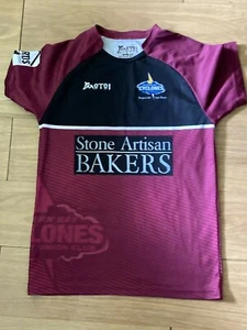 FÚTBOL: RUGBY UNION: CAMISETAS MATAI TALLA J14 EQUIPO CLUB SOUTH BAY CYCLONES - Imagen 1 de 4