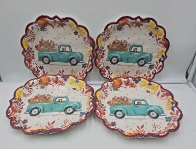 4 PAQUETES Plato de Cena Camión Calabaza Mujer Pionera Perro; 32 Ct.; 11.5" Foto 1 de 4