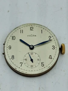 Vulcain Cal 97 Vintage Military Men's Wrist Watch Movement Balance Spring Defekt - Picture 1 of 3