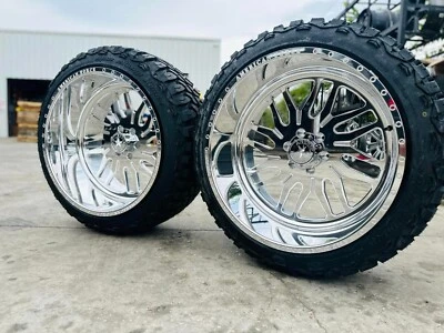 4 NEW 22X12 AMERICAN FORCE REDD POLISH WHEELS W/35125022  TIRES 6X135 FORD F150 - Image 1 of 3