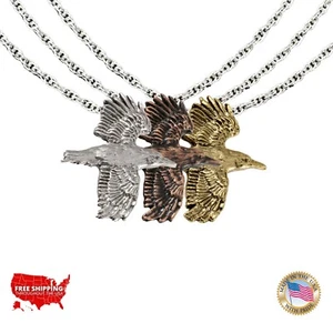 Kreative Zinn Designs Rabe fliegender großer Vogel Halskette & Anhänger, B062PEN - Bild 1 von 5