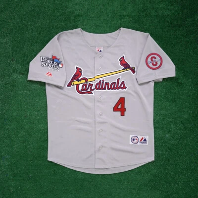 Camiseta deportiva para hombre Yadier Molina 2013 St. Louis Cardinals Serie Mundial gris carretera Foto 1 de 4