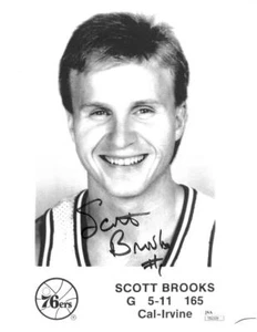 Scott Brooks Signed Philadelphia 76'ers Rookie Auto 8.5x11 Photo JSA #T82109 - Picture 1 of 1