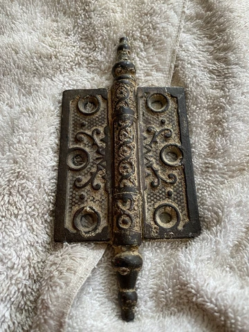 Antique Door Hinge Victorian Ornate Architectural Steeple Eastlake Cover