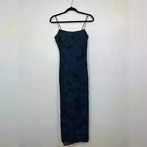 Vintage 90er Jahre Metallic Riemen Maxikleid - Bild 1 von 6