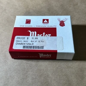 Master Billiard Chalk, One Dozen Cubes, Brown Premium Quality Chalk 11 - Picture 1 of 6