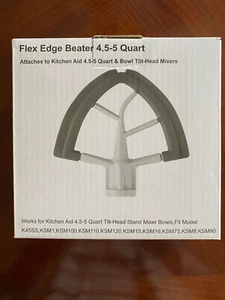 NIB Metal Flex Edge Beater for 4.5-5 Quart Tilt-Head KitchenAid Stand Mixer  - Picture 1 of 4