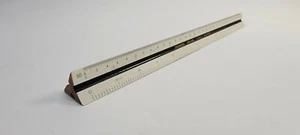Regla de plástico y madera de dibujo triangular de ingeniero de máquina USSRD grabada - Imagen 1 de 6