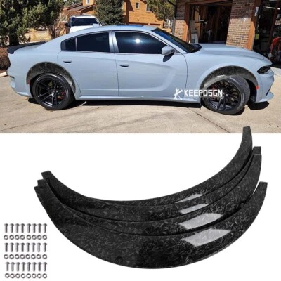 Kit de 4x 4,5" guardabarros llamaradas carrocería ancha arcos de rueda adicionales para Dodge Charger RT SRT Foto 1 de 4