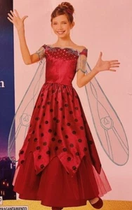 NIÑAS LADYBUG VESTIDO DISFRAZ CON ALAS DESMONTABLES NUEVO 6/6X PEINADO PEQUEÑO - Imagen 1 de 2