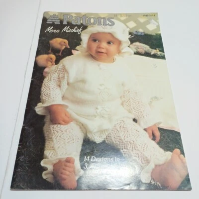 Patons "More Mischief" 14 designs in 3, 4, 5 & 8 ply. 0-2 years. Baby knitting - Image 1 of 4