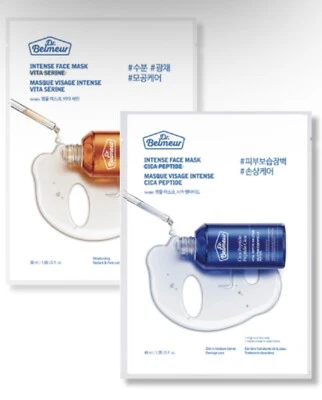 [ THEFACESHOP ] Dr. Belmeur Intense Sheet Face Mask Cica Peptide/ Vita 5EA - Image 1 of 4