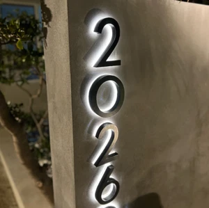 lluminated Address Number Sign😄 Metal Backlit Door Number, Hotel Room Numbers - Picture 1 of 16