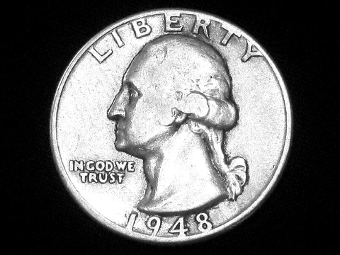 1948 Washington Quarter --- Extra Fine +++ Cover