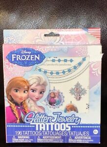 NIB!! Disney Frozen Glitter Jewelry Tattoos(196). Made In The USA!