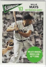 WILLIE MAYS SAN FRANCISCO GIANTS 2012 TOPPS FLASHBACKS BASEBALL CARD